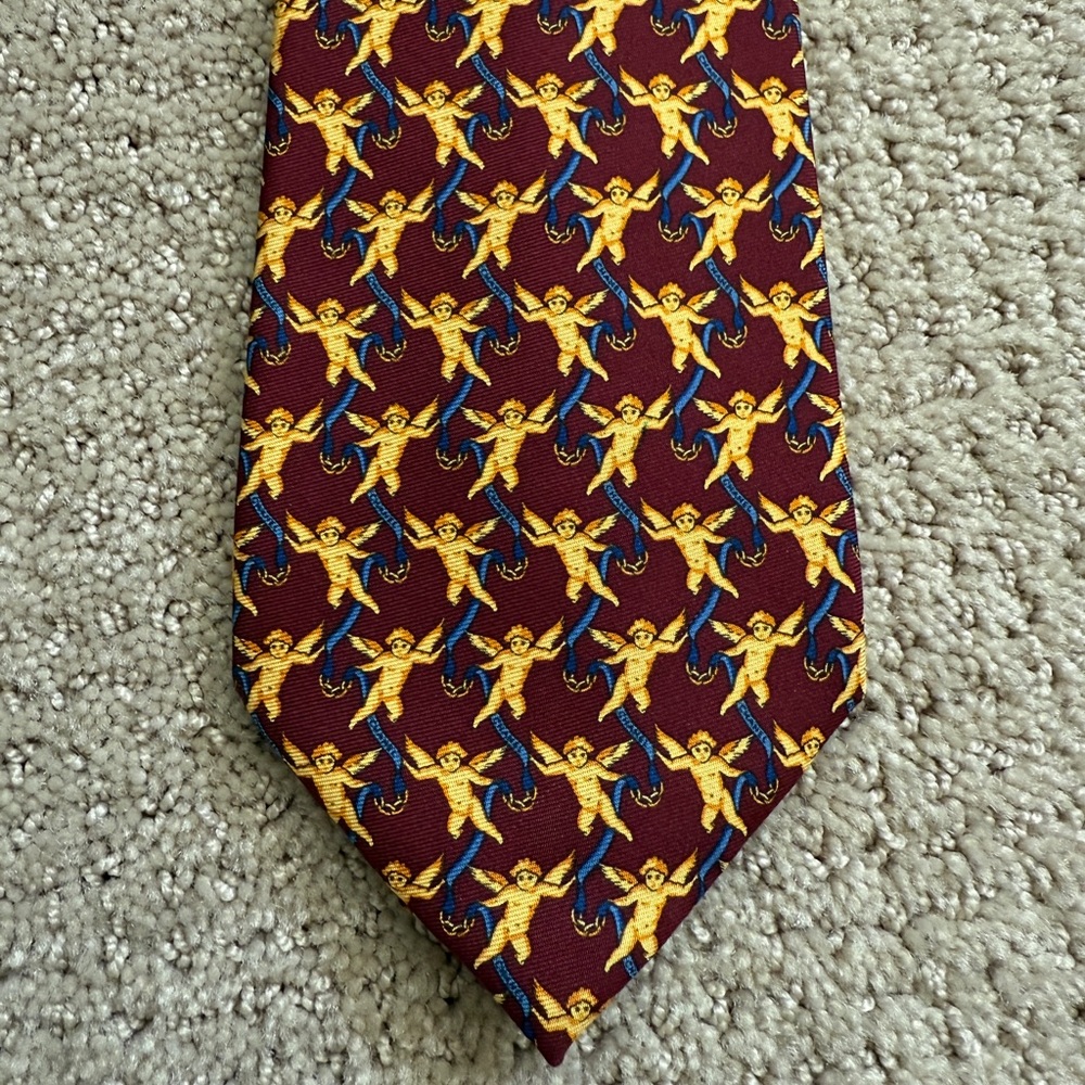 Chanel silk tie with chain - Picture 2 of 6